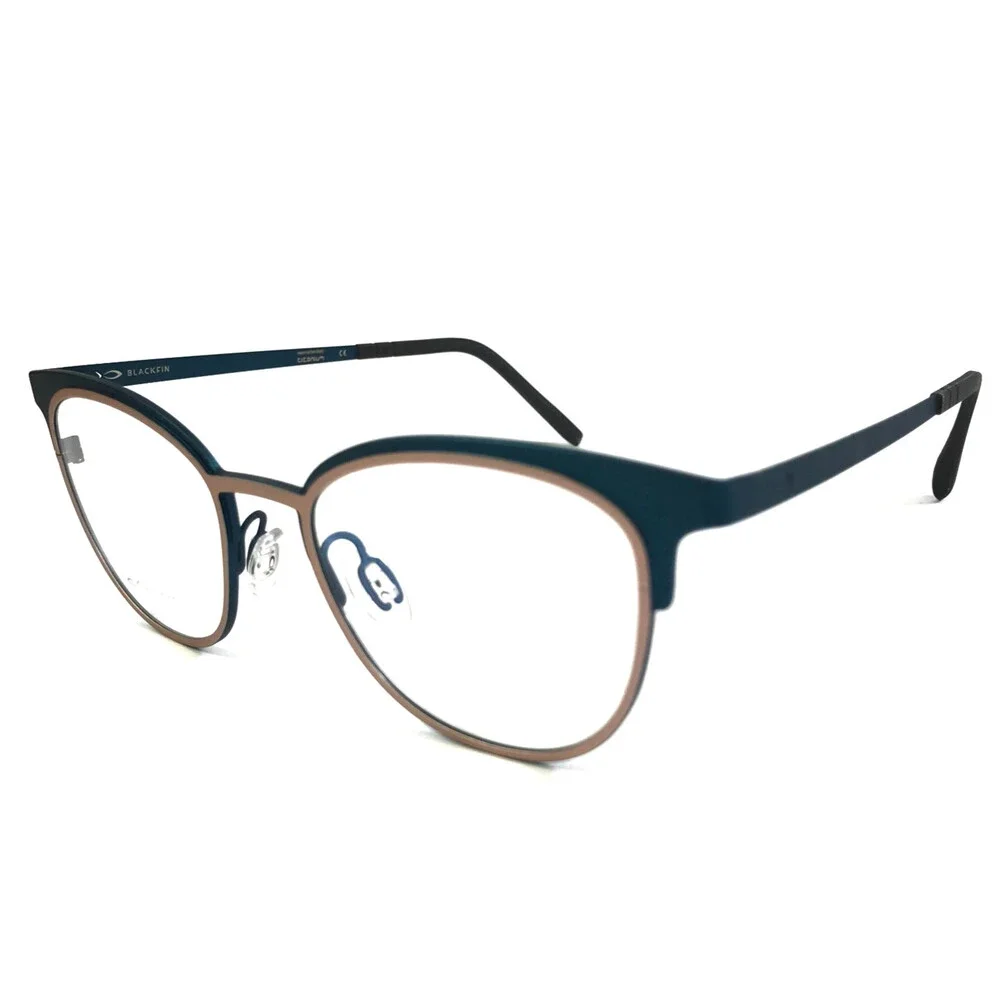Blackfin Eyeglasses Frames BF874 LYNN HAVEN COL.1068 Pink Blue Cat Eye 49-19-145